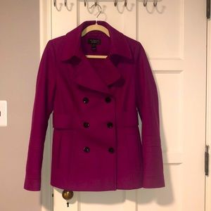 VS plum colored pea coat